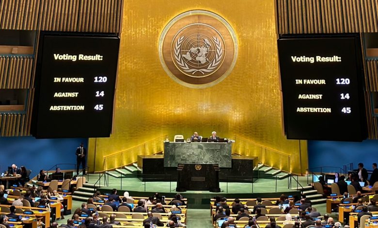 UN General Assembly to Vote on Palestinian Resolution Next Week